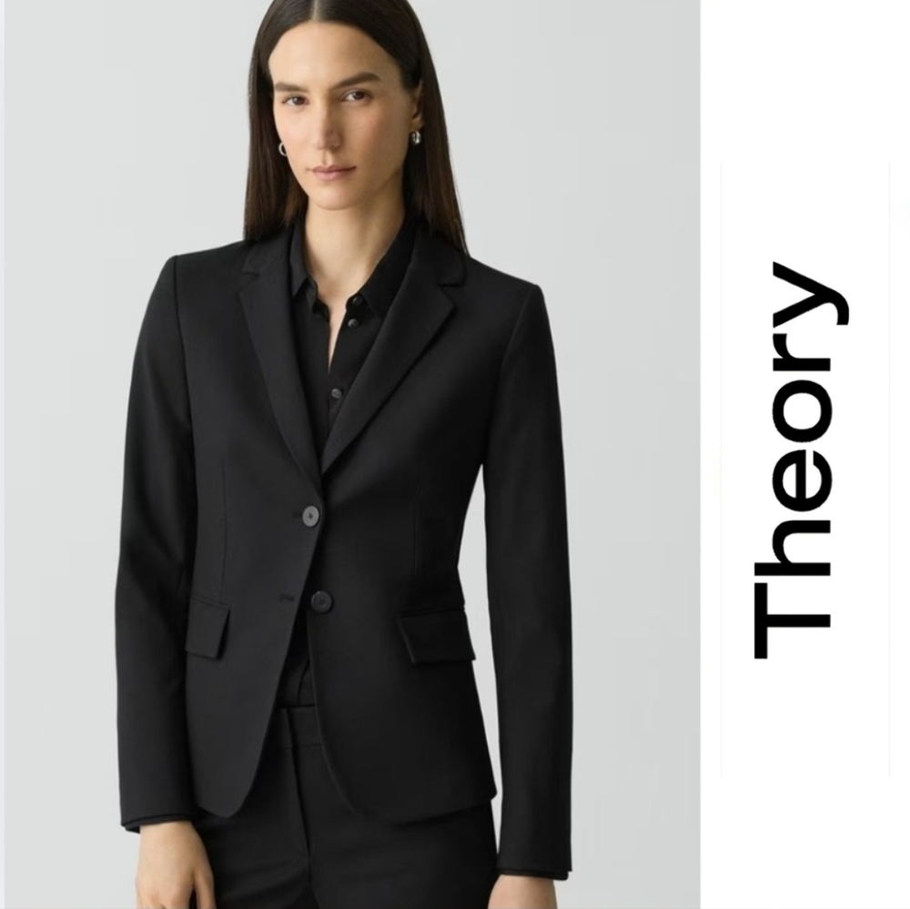 {Theory} Black Wool Blazer (Size 00)